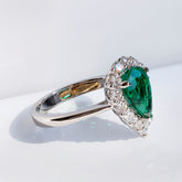Emerald & Diamond Ring - Dracakis Jewellers